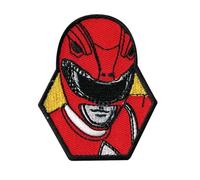 Comercial Mercera Power Rangers Patch Ideal for Sew-On or Iron-On Clothes Hats, Jackets, T-Shirts or School Bags, 100% Polyester
