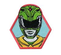Comercial Mercera Power Rangers Patch Ideal for Sew-On or Iron-On Clothes Hats, Jackets, T-Shirts or School Bags, 100% Polyester
