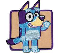 Comercial Mercera, Sew-On Patches, Bluey, Brown Colour, Ideal for Hats, Jackets, T-Shirts or School Bags, 100% Polyester, 6 x 8 cm
