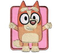 Comercial Mercera, Sew-On Patches, Chili Heeler, Blue Sign, Pink Colour, Sew-On Patches, Ideal for Hats, Jackets, T-Shirts or School Bags, 100% Polyester, 5 x 8 cm