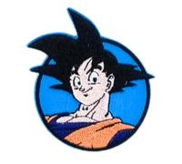 Comercial Mercera, Sew-On Patches, Dragon Ball Z, Goku Character, Ideal for Hats, Jackets, T-Shirts or School Bags, 100% Polyester, 6 x 8 cm