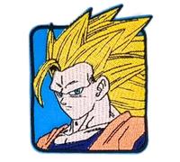 Comercial Mercera, Sew-on Patches, Dragonball Z, Sayayin Goku Character, Patch Ideal for Hats, Jackets, T-Shirts or School Bags, 100% Polyester, 8 x 6 cm