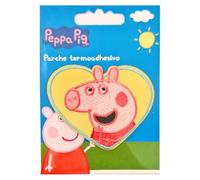 Comercial Mercera Sew-On Patches, Peppa Pig Patches, Ideal for Hats, Jackets, T-Shirts or School Bags, 100% Polyester, (Peppa Pig Heart)