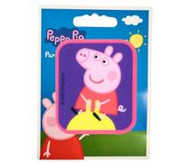 Comercial Mercera Sew-On Patches, Peppa Pig Patches, Ideal for Hats, Jackets, T-Shirts or School Bags, Printed, 100% Polyester (Jumping Peppa Pig)