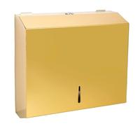 Comercial Paper Towel Dispenser Wall Mount, Brushed Gold Stainless Steel Hand Towel Dispenser with Lock, Large Capacity Trifold/C Fold Paper Towel Holder for Bathroom Kitchen Office Public Places
