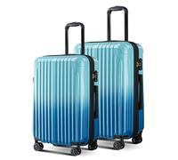 Comeria Carry on Luggage - Airline Approved Suitcases with Spinner Wheels, Built-In TSA Lock，Hard Shell Expandable Suitcases, Ice, 2 Set (20/24inchi)