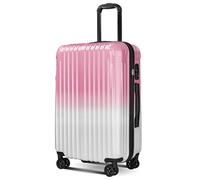 Comeria Carry on Luggage - Airline Approved Suitcases with Spinner Wheels, Built-In TSA Lock,Hard Shell Expandable Suitcases (Peach, Peach, S(20in_Carry on), Central Hardside Expandable Luggage With