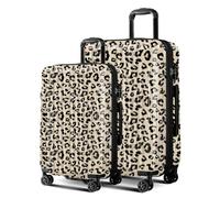 Comeria Expandable Carry on Luggage Suitcase with Wheels, Cheese Cheetah | 22x14x9 Airline Approved, Gradient PC+ABS Hardshell, Expands 2", 360° Spinner Wheels, TSA Lock,