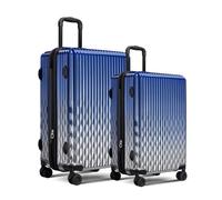 Comeria Expandable Carry on Luggage Suitcase with Wheels, Cyber Blue, 2 Set | 22x14x9 Airline Approved, Gradient PC+ABS Hardshell, Expands 2", 360° Spinner Wheels, TSA Lock,
