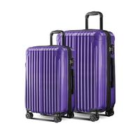 Comeria Expandable Carry on Luggage Suitcase with Wheels, Midnight Violet | 22x14x9 Airline Approved, Gradient PC+ABS Hardshell, Expands 2", 360° Spinner Wheels, TSA Lock,