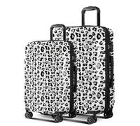 Comeria Expandable Carry on Luggage Suitcase with Wheels, Snow Cheetah, 2 | 22x14x9 Airline Approved, Gradient PC+ABS Hardshell, Expands 2", 360° Spinner Wheels, TSA Lock,