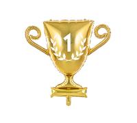 COMES INFLATED Gold Winners Trophy Shape Helium Balloon Sports Champion 64cm