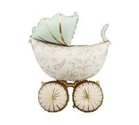 COMES INFLATED Large Cream Pram Shape New Baby Helium Balloon 74cm