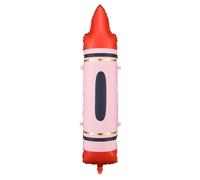 COMES INFLATED Large Red Crayon Shape Helium Party Balloon Back To School 104cm