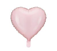 COMES INFLATED Metallic Pastel Light Pink Heart Shape Helium Balloon 18 Inch