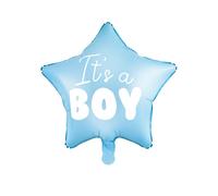 COMES INFLATED New Baby Arrival Blue It's A Boy Star Shape Helium Balloon