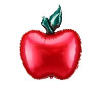 COMES INFLATED Red Apple with Leaf Shape Foil Helium Party Balloon Snow White
