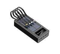 Comes With Four-wire 30000mAh Large-capacity Solar Power Bank durable (Color : Black, Size : 20000mAh)