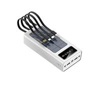 Comes With Four-wire 30000mAh Large-capacity Solar Power Bank durable (Color : White, Size : 20000mAh)