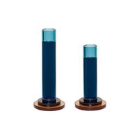 Comet Candlestick Set of 2 Blue