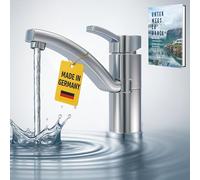 Comet Capri Single Lever Mixer Tap for Motorhome 12 V Chrome with Micro Switch Water Tap 90° Rotatable Caravan Hot Cold Camping Caravan 12V Motorhome Boat