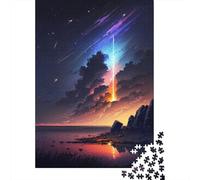 Comet Falling Sunset 1000-Piece Puzzle for Adults, 70x50cm/1000pcs, Easy to Revisit Throughout The Week; White Card Pieces for Tidy Handling