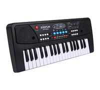COMETX Electric Piano 37 Keys USB Electronic Organ Electric Piano with Microphone Black Digital Music Electronic Keyboard Built-in Stereo Speakers with 8 Tones 8 Rhythms 6 Demo Songs 4 Percussion Gift