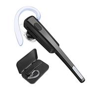 COMEXION Bluetooth Headset, Wireless Business Earpiece V4.1 Lightweight Noisy Suppression Bluetooth Earphone with Microphone for Phone/Laptop/Car (Black+Case)