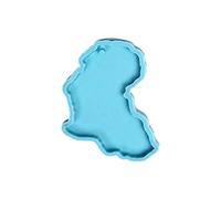 COMEYER Africa Map Shape Coaster Cup Mat Pad Epoxy Resin Mold Keychain Silicone Mould