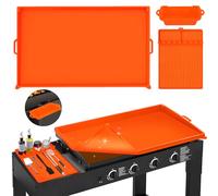Comfamoli 36" Silicone Griddle Mat Cover for Blackstone 36 Inch Griddle Accessories with 16" Spatula Mat & Grease Cup Liner, Food Grade Silicone Grill Cover Full-Edge Protect from Dirt, Rust, Set of 3