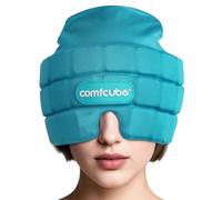 Comfcube Migraine & Headache Relief Ice Cap, 2 Hours Long Lasting Cold Therapy Wearable Form Fitting Ice Hat for Tension Headache, Sinus & Stress Relief, Puffy Eyes, Chronic Migraine, Chemo