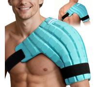 Comfcube Shoulder Ice Pack Wrap for Injuries, 2 Hours Long Lasting Rotator Cuff Cold Therapy Flexible Shoulder Ice Pack for Pain Relief, Cold Pack for Tendinitis, Surgery, Swelling