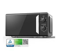 COMFEE' 19L 700W Black and Mirror Mini Microwave Oven, Compact Design, InverTech and Quick Defrost Function, 5 Cooking Power Levels with Kitchen Manual Timer - Mirror Design CMO-MP012ND(MB)