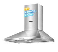 COMFEE' 60 cm Chimney Cooker Hood Stainless Steel Extractor Hood with