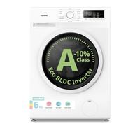 COMFEE' 6kg Washing Machine Class A 1200rpm 40cm Ultra Slim | Steam Hygiene, Baby Care，BLDC Durable Motor，Quick Wash & 16 Programs for Small Households in Compact Spaces CFP01EW60W