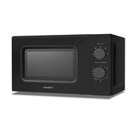 COMFEE' 700W 20L Black Microwave Oven With 5 Cooking Power Levels, Quick Defrost Function, And Kitchen Manual Timer - Compact Design CM-M202CC(BK)