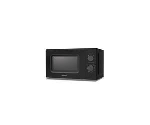 COMFEE' 700W 20L Black Microwave Oven With 5 Cooking Power Levels, Quick Defrost Function, And Kitchen Manual Timer - Compact Design CM-M202CC(BK)