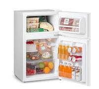 COMFEE' 87L Under Counter Fridge Freezer, Reversible Door, RCT87WH2(E) | Interior Light, Removable Glass Shelves, Adjustable Thermostat, for Small Kitchen, Apartment, White