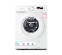 COMFEE' 8kg Washing Machine Energy Class A 1400rpm BLDC Motor Slim White | Steam Wash,48cm Slim,Quick Wash and Quiet,Durable Motor for Family Laundry and Space-Saving Homes CFE12EW80/W-UK