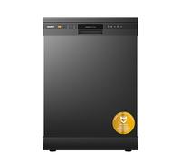 COMFEE' Freestanding Dishwasher CDWPF1201PB-UK 60cm Width, Full Size Dishwasher with 12 place settings, Quick Wash, Hygiene Wash, Delay Start, Half Load - Black