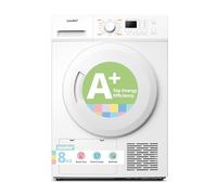 COMFEE' Freestanding Heat Pump Tumble Dryer,8kg Front Load, A+ Class, 16 Programmes, Auto-Dry,Anti-Crease,Refresh,White,CFG09EH80/W-UK