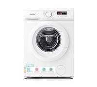 COMFEE' Freestanding Washing Machine,8KG Load,1400RPM,Steam Wash,Slim Design,Quick Wash,BLDC Durable Inverter Motor,White-CFE12EW80/W