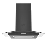 Comfee KWH-GLAV17B-60 60cm Curved Glass Chimney Cooker Hood - Black - C Rated