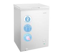 COMFEE' RCC102WH2UK(E) 99L Freestanding Chest Freezer, Refrigeration and Freezer Conversion, Inverter Compressor, 4 Star Freezer Rating, Quiet 38dB, Suitable for Outbuildings & Garages, White