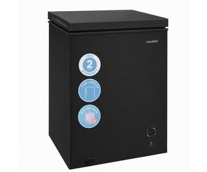 Comfee' RCC143BL2UK(E) 99L Chest Freezer with Inverter Compressor, Fridge/Freezer Conversion, Interior LED Light, 38dB Ultra-Quiet, -15°C Winter Safe, Adjustable Feet - Black