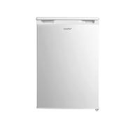 COMFEE' RCD133WH2(E) 131L Under Counter Larder Fridge, LED Light, Adjustable Thermostat, Reversible Door, Removable Glass Shelves, Low Noise, White [Energy Class E]