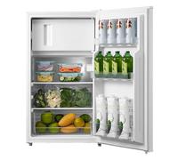 COMFEE' RCD80WH3UK(E) 80L Under Counter Fridge with 4 Star Ice Box, Inverter Compressor, Quiet 39dB, LED Light, Reversible Door, Adjustable Temperature Control, White