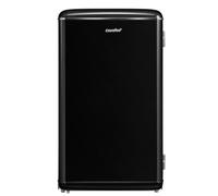 COMFEE' RCD93BL2UKRT(E) Under Counter Fridge, 93L Retro Freestanding Refrigerator with Cooler Box, Adjustable Thermostat, Removable Glass Shelves, Interior Light, Black
