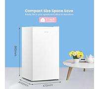 Comfee RCD93WH2(E) 49cm Wide Solo Series Retro Under Counter Fridge 93L - White - E Rated