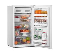 COMFEE' RCD93WH2(E) Under Counter Fridge, 93L Freestanding Refrigerator with Cooler Box, Adjustable Thermostat, Reversible Door, Removable Glass Shelves, Interior Light, White